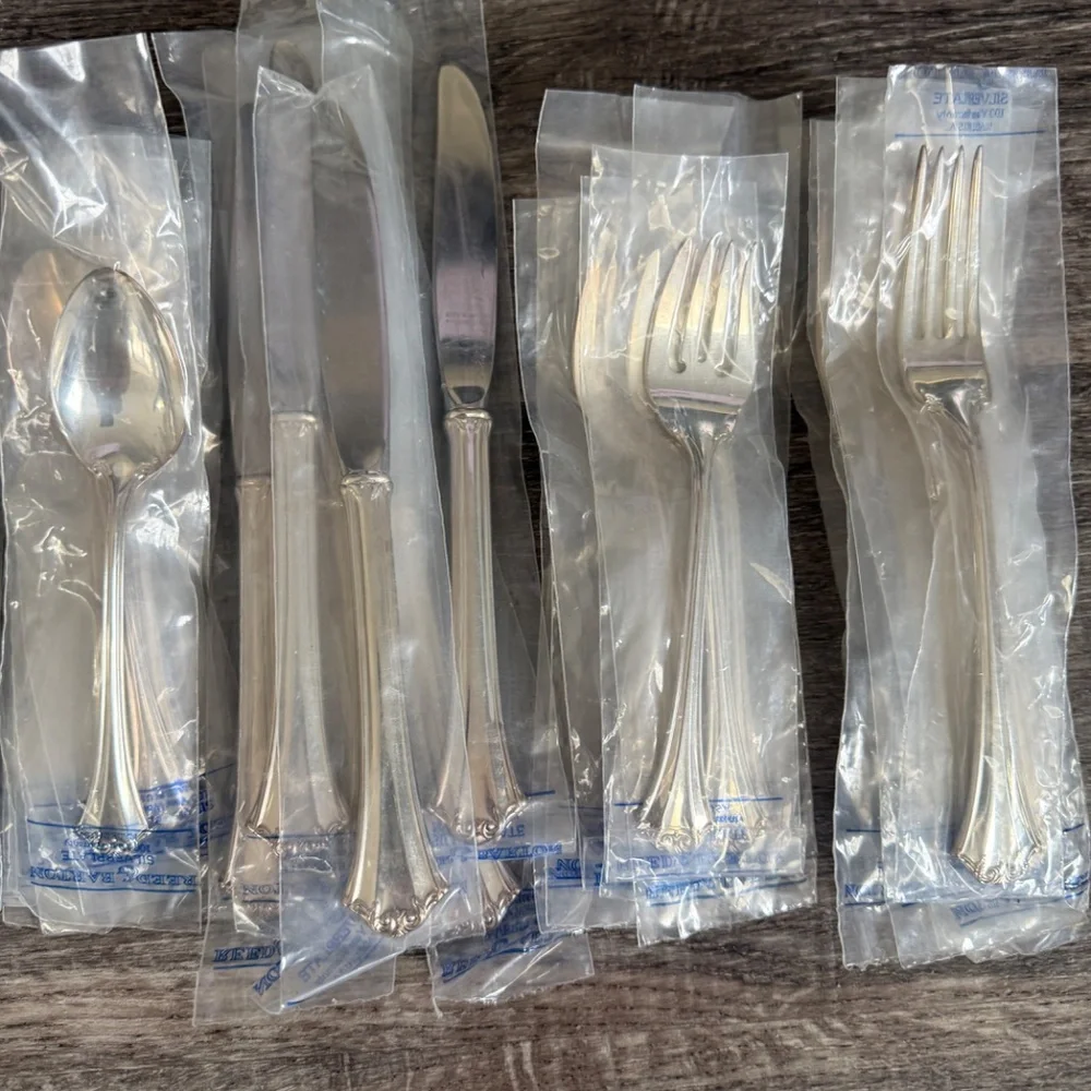 Vintage Unused REED & BARTON Silverplate French Chippendale 40pc Set